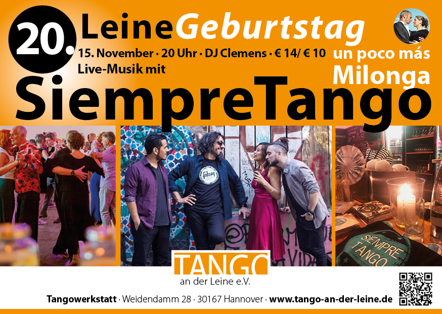 Live Musik SiempreTango zu Gast bei Tango an der Leine Hannover am 15.November 2025