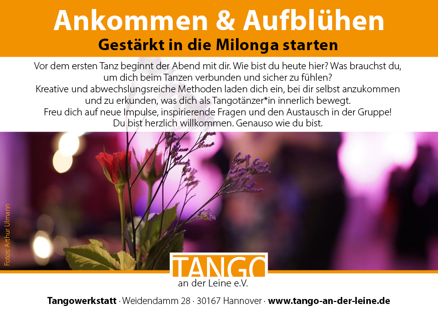 Tango Coaching: Gestärkt in die Milonga starten mit Daniela Fuchs-Soboll von Tango an der Leine Hannover