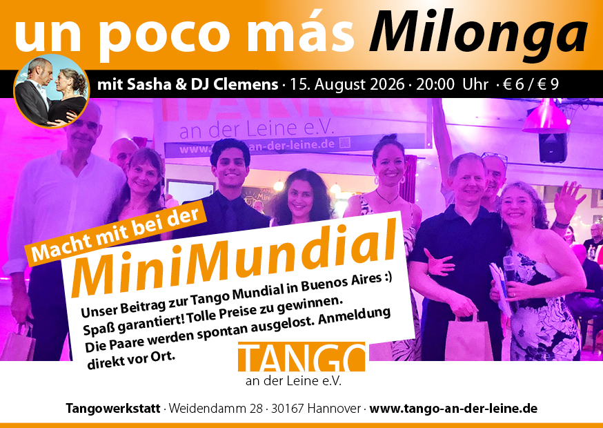 MiniMundial 2026 in Hannover bei un poco más Milonga